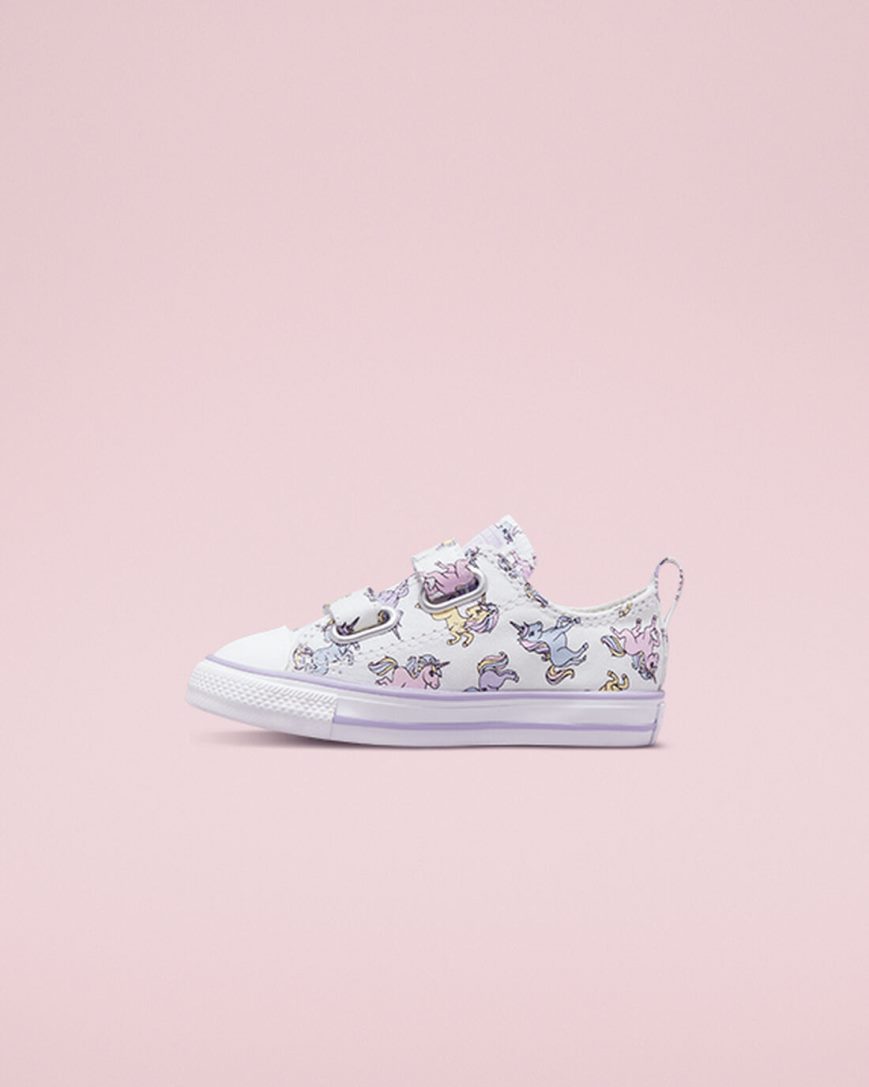 Zapatillas Bajas Converse Chuck Taylor All Star Easy-On Unicorns Niño Blancas Gris Moradas | PE 5LWE7P